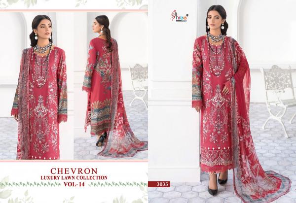 Shree Chevron Luxury Lawn Collection Vol 14 Cotton Dupatta Pakistani Salwar  Suit